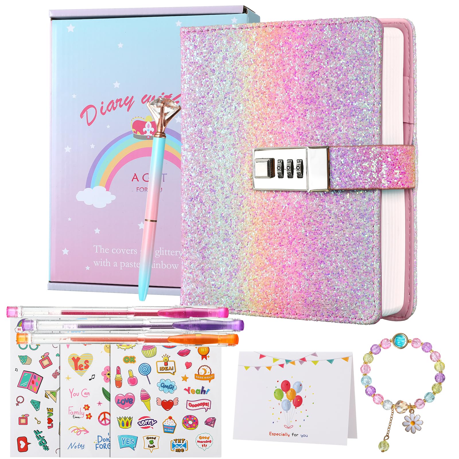 Amazon.com: JIALILI Diary with Lock for Girls, Password Locked